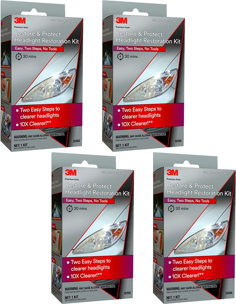 3M Headlight Restoration Kit - 4 Pack