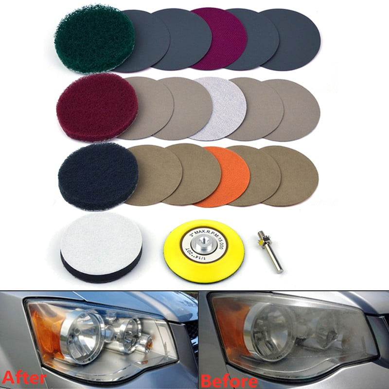 Automotive Polishing Set Headlight Repairing Kit Sandpaper 3inch Scouring Cloth