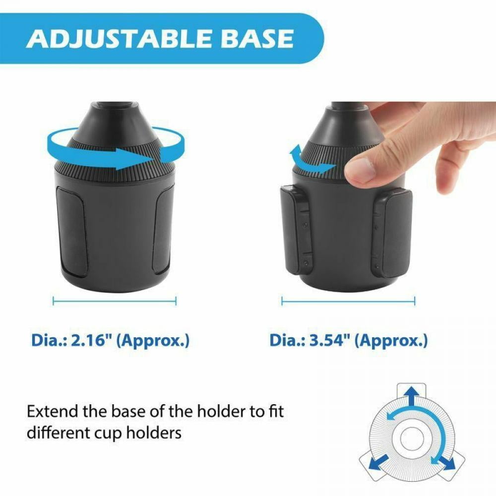 360 Degree Rotatable Adjustable Weather Cup Holder Car Mount Tech Holder for Cell Phone,Black
