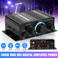 Lingsida Audio Power Amplifier, 20W+20W Mini HiFi Stereo Audio Amplifier, 2CH Subwoofer Amp Stereo Bass Audio Player for Auto Car Mp3 Mp4 PC Speaker, Black