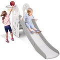 Kids Slide Toddler Slide, 2 in 1 Play Climber Slide, Playground Climber Slide Playset with Basketball Hoop for Toddlers 2 - 5, Ideal Gift for Boys and Girls Indoor Outdoor Toy