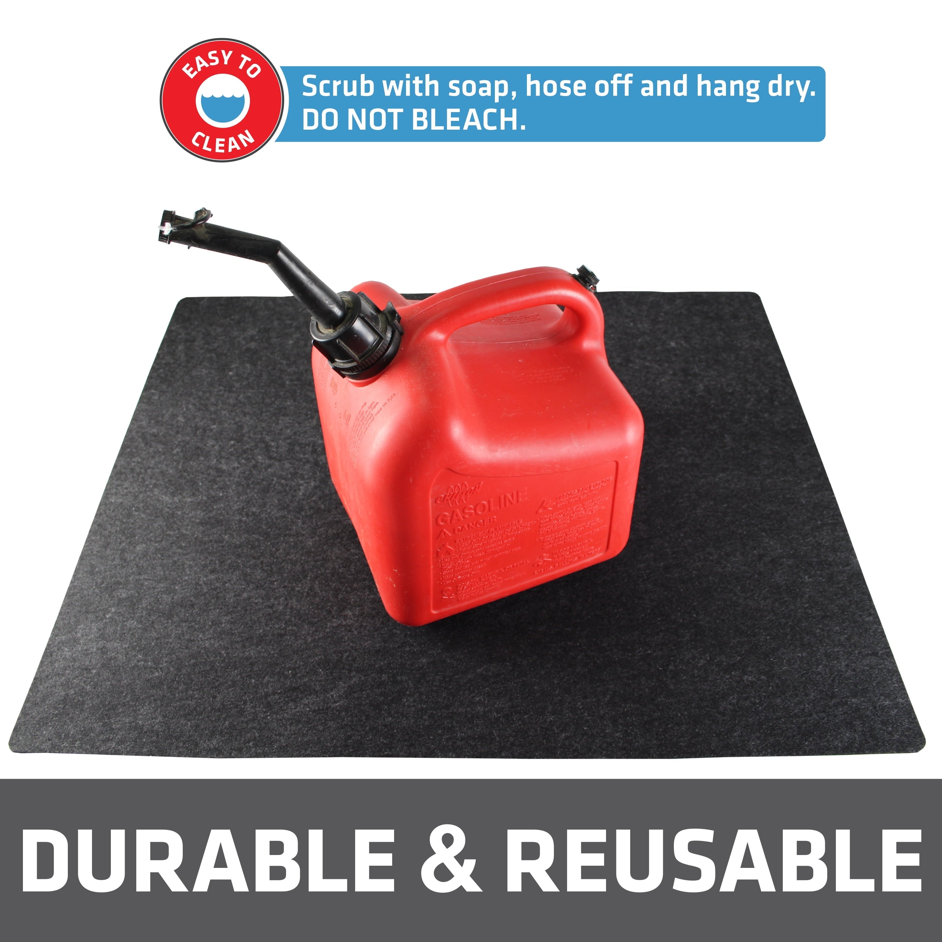 HyperTough Oil Spill Mat 42" x 29";  Model OMCW29423PDQ; Contains Oil Drips and Spills.