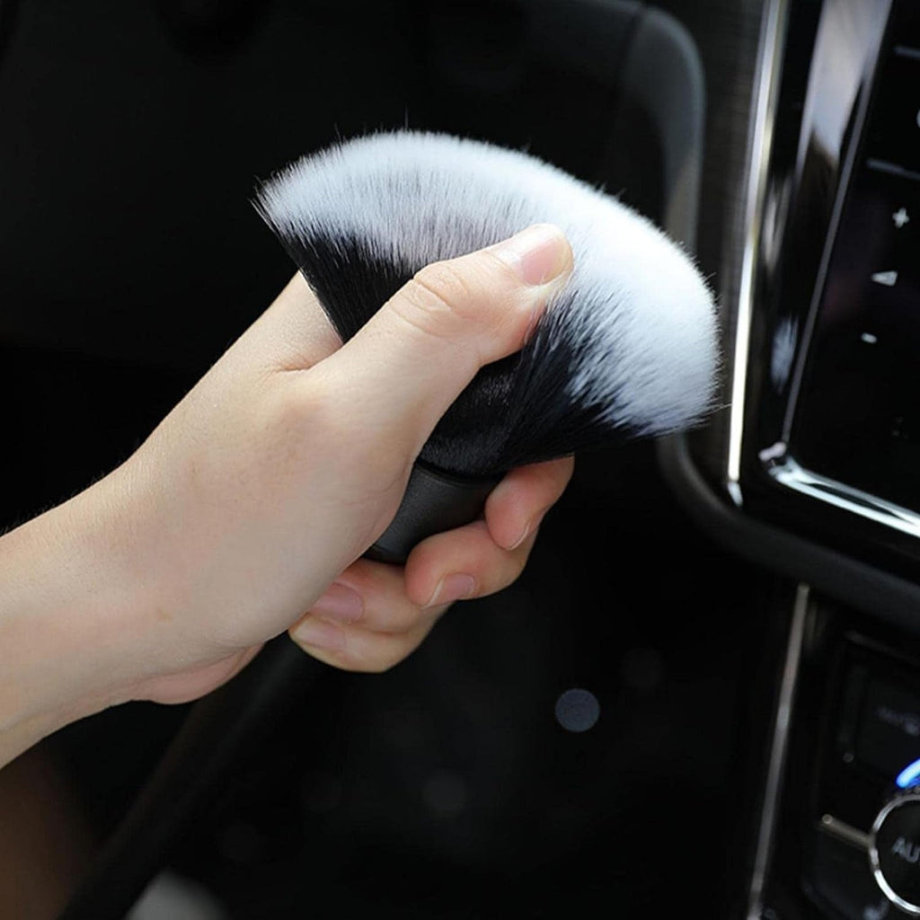 Detailing Brush - Ergonomical Car Interior Cleaning Kit Microfiber,Car Cleaner Auto Instrument Panel Dust Brush for Washing Emblems Wheels Interior Upholstery Air Vents Smashing