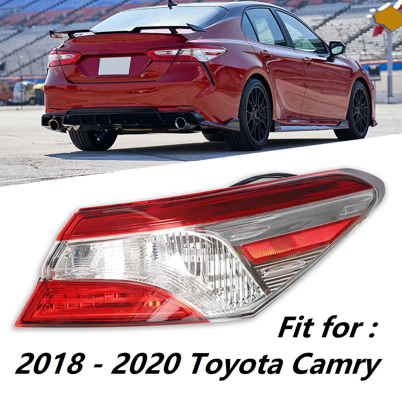 Rear Tail Light Lamp Housing Assembly Fit for 2018 2019 2020 Toyota Camry, Rear Right (Passenger Side)