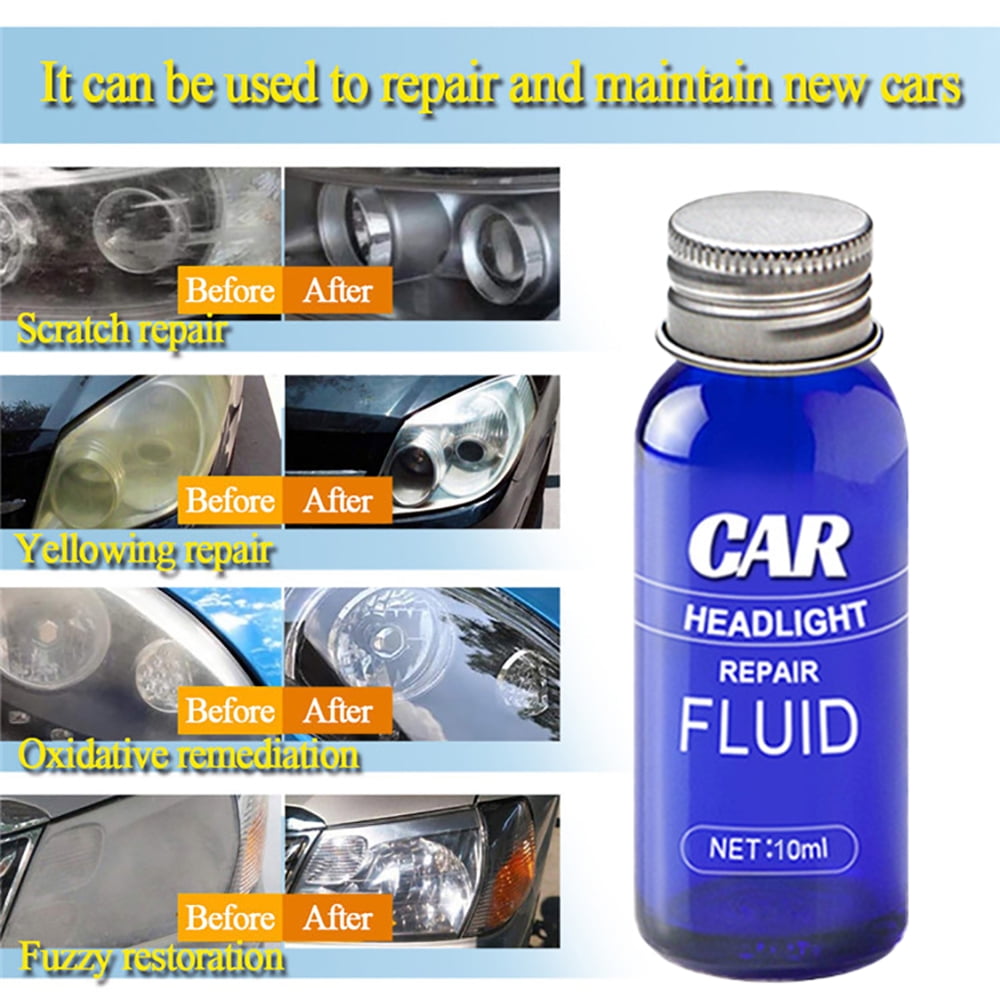 Willstar Car Headlight Repair Fluid Scratch Remover Safe Headlight Maintenance Liquid Restore Clarity for UV Protection Vehicles Polishing Improve View