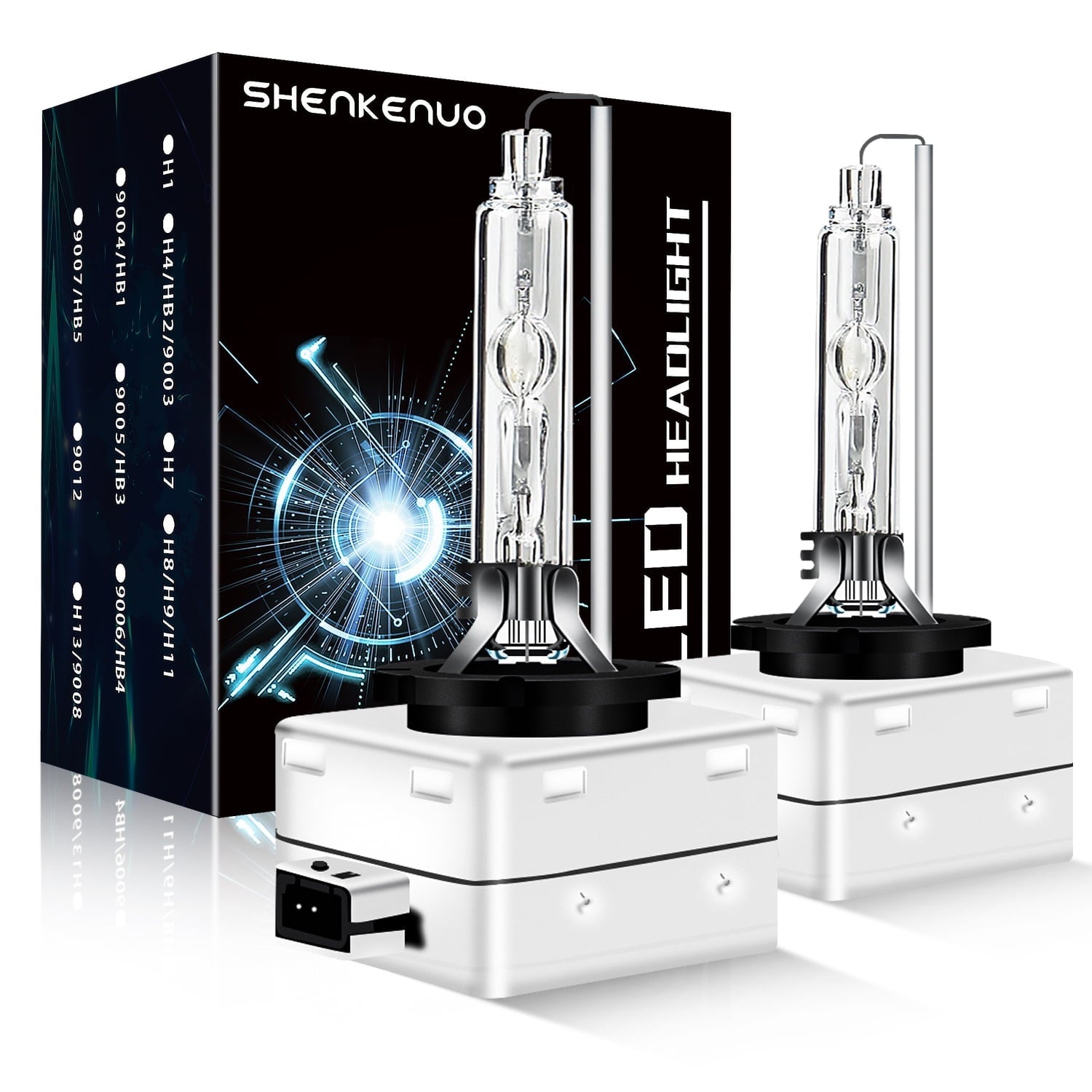 D1S Xenon HID Headlight Bulbs for Cadillac Escalade 2007-2014 LED High and Low Beam 35W 6000K White,2pcs
