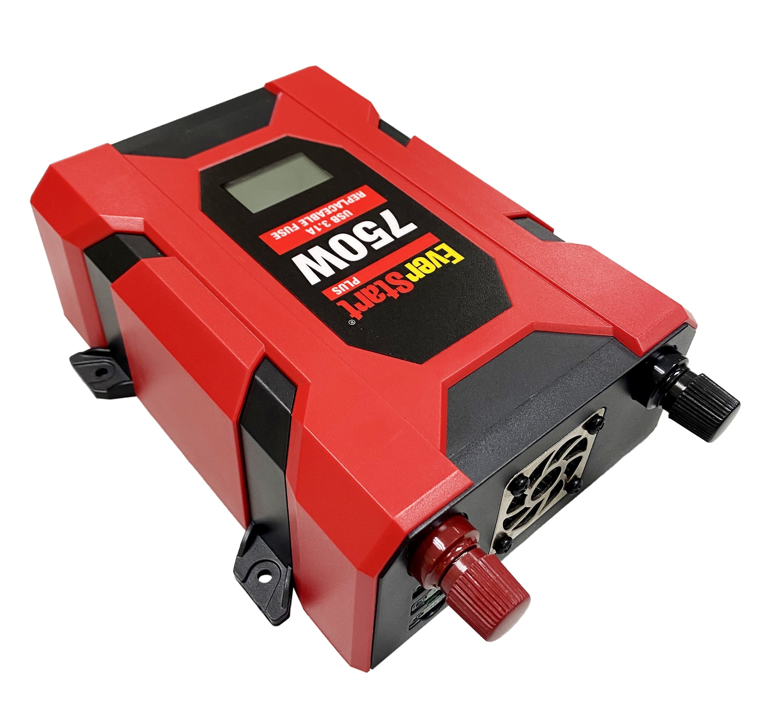 EverStart 750 Watts Portable Slim Inverter with Digital Display and Multiple USB and AC Ports