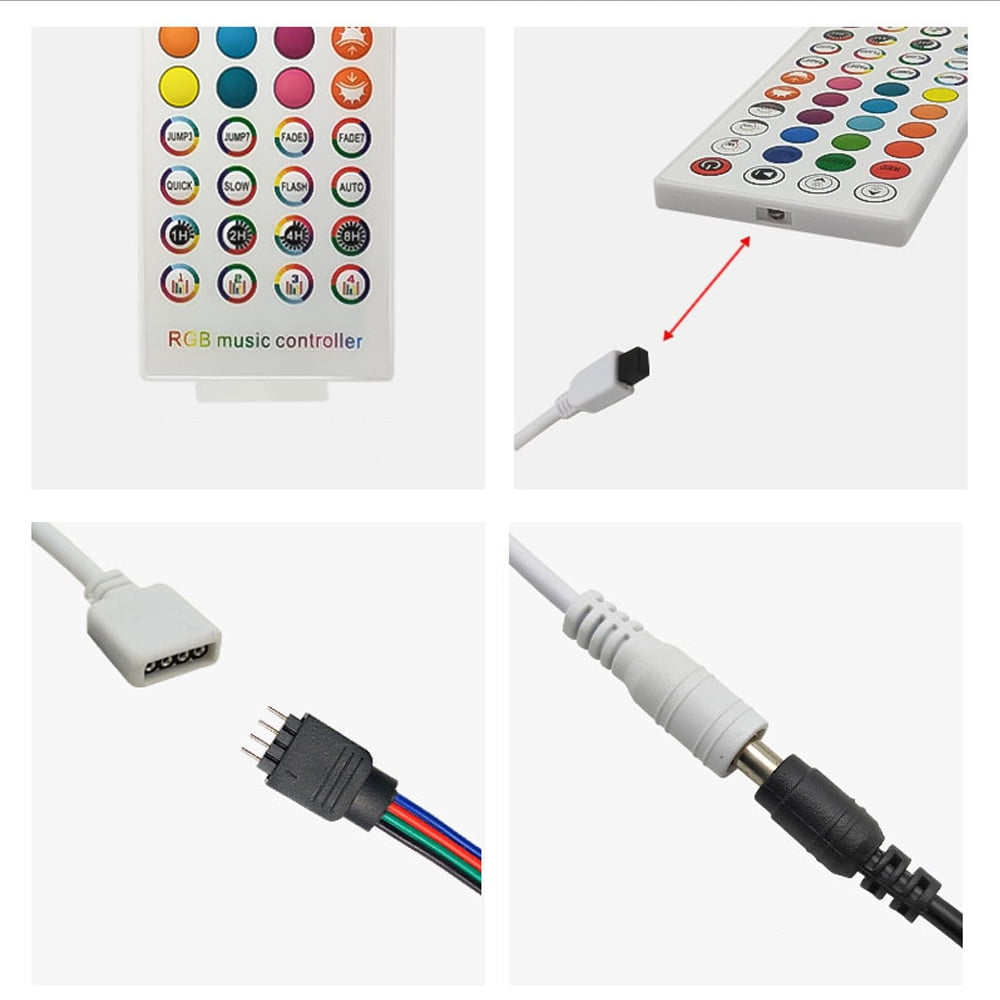 LED Strip Lights, 3 Rolls x 5 meter RGB Colored Rope Light Strip Kit with Remote and Control Box for Room, Ceiling, Bedroom
