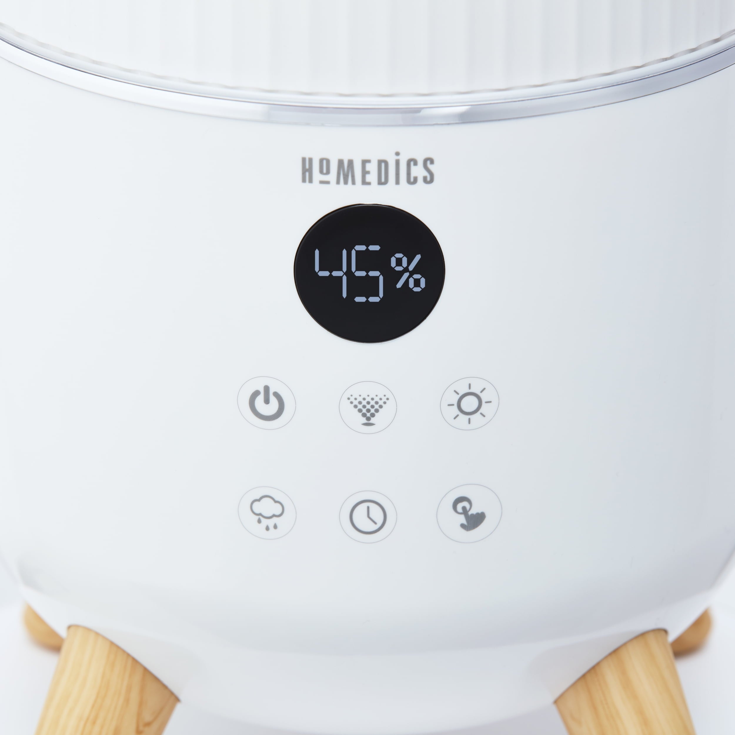 HoMedics Total Comfort Deluxe Ultrasonic Humidifier Top Fill, Large Humidifier for for Bedroom, Plants, Office - Top-Fill 1.47 Gallon White UHE-CMTF91