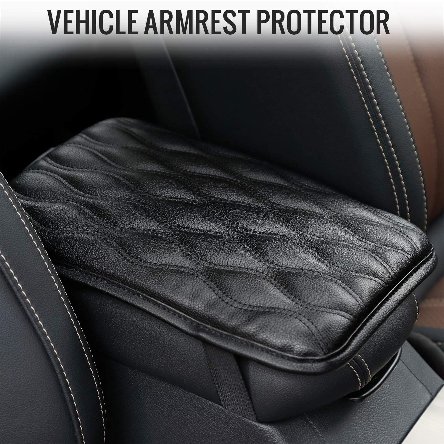 Seven Sparta Car Interior Center Console Cover Armrest Cushion Pad 11.6 x 8.2 in