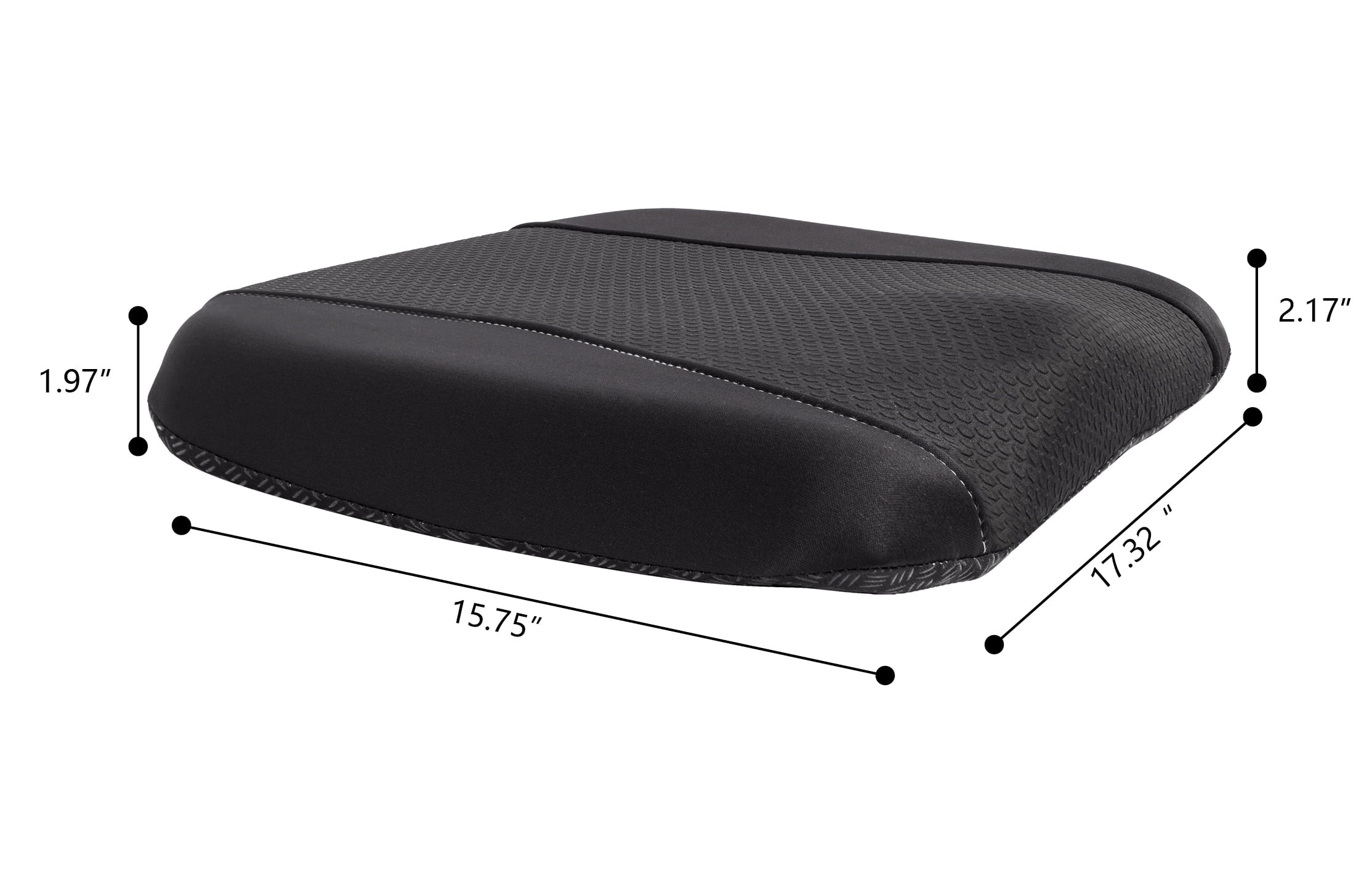 Auto Drive Seat Cushion Memory Foam Black Universal Fit, 1 Piece