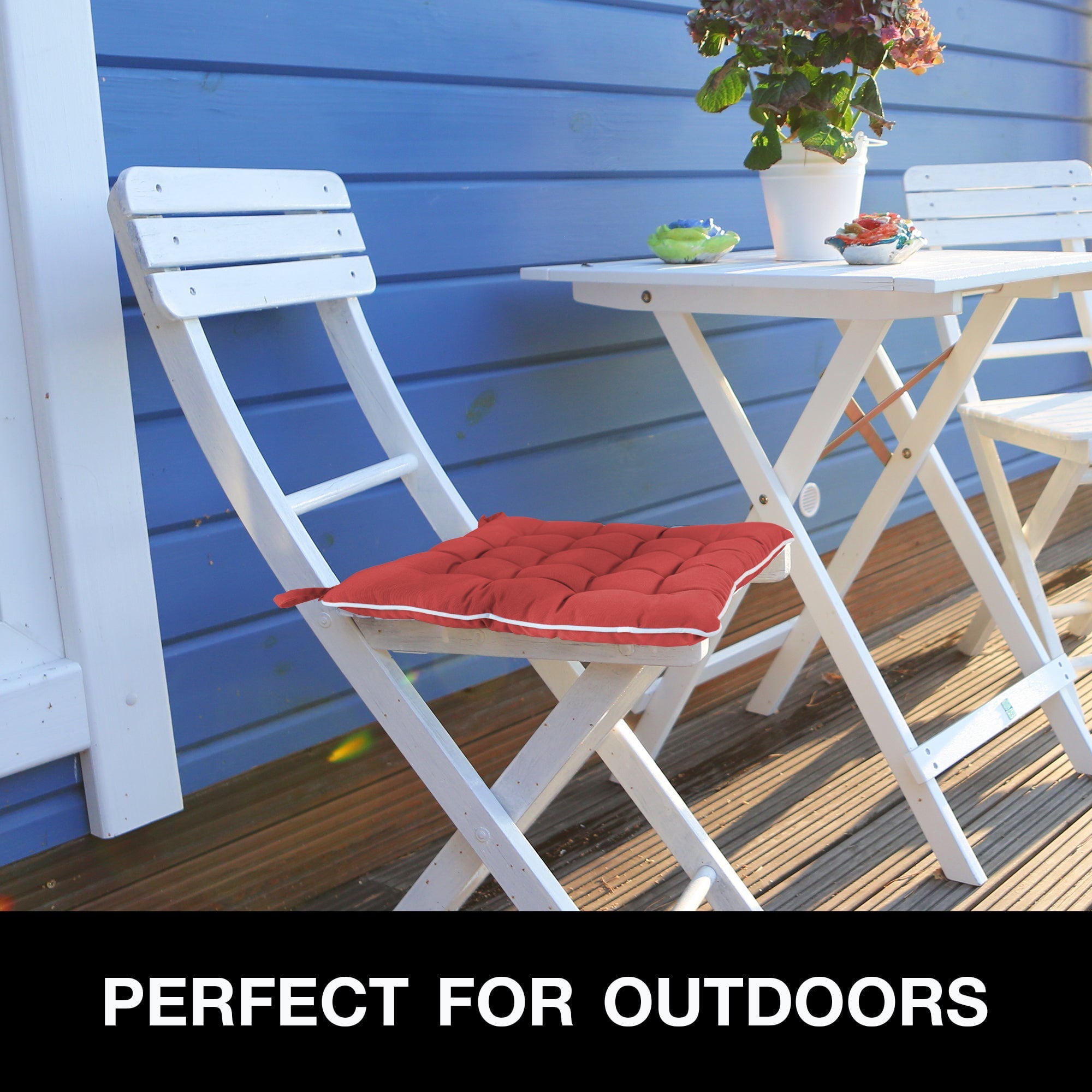 Innovy Products 2pk Spunpoly Indoor/Outdoor Seat Cushions with Flame Retardant Filling