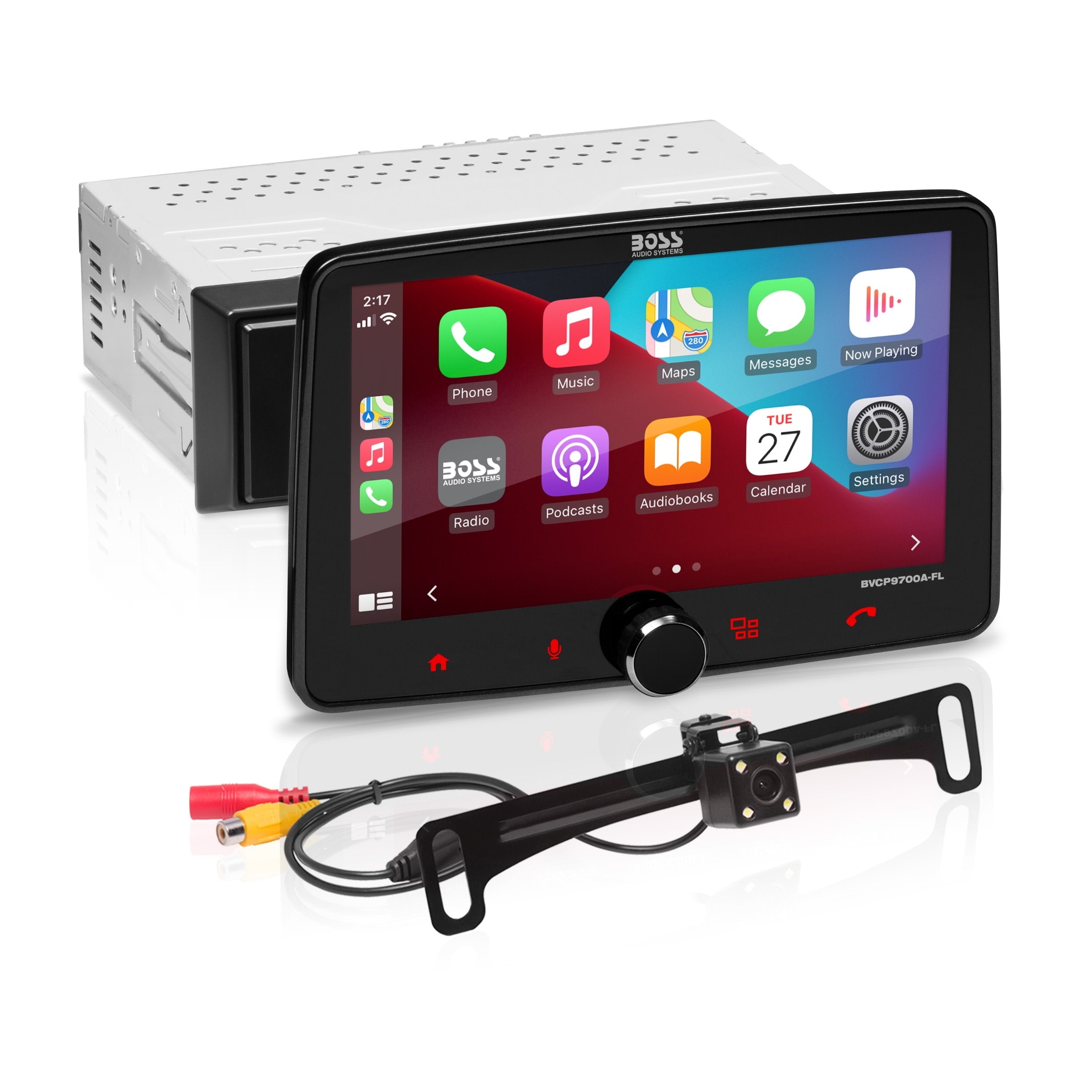 BOSS Audio Systems BVCP9700A-CFL Single Din Car Stereo System with Backup Camera