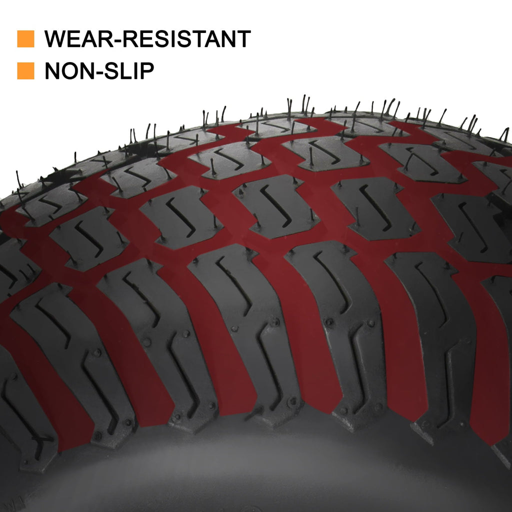 VEVOR Cart Go Kart 4 Ply Tires Rim Wheel Assembly 1040lb Capacity Cart Wheels 18X9.5-8 Golf Tires, Set of 2