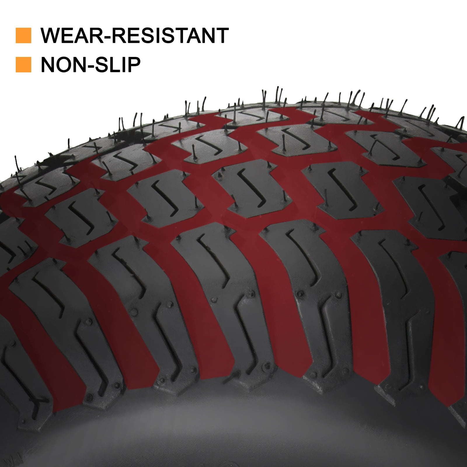 VEVOR Cart Go Kart 4 Ply Tires Rim Wheel Assembly 1040lb Capacity Cart Wheels 18X9.5-8 Golf Tires, Set of 2