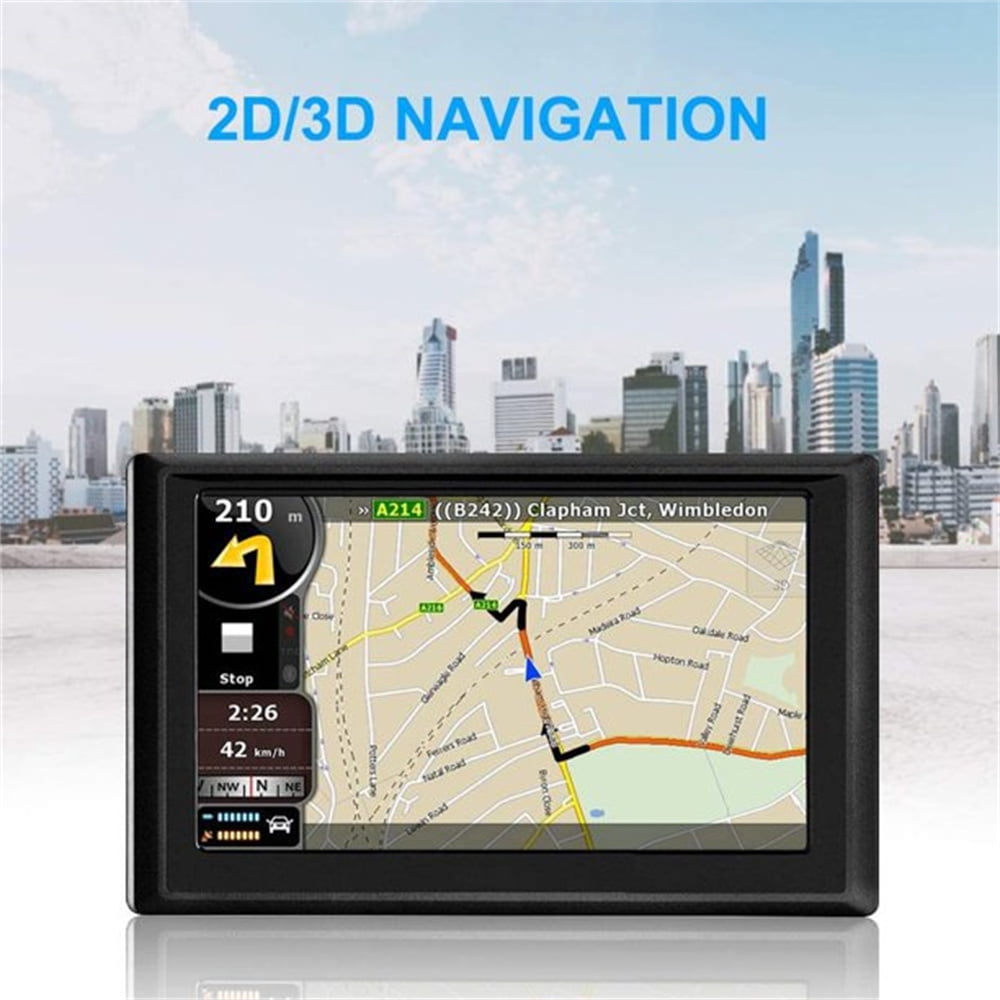 GPS Navigation for Car,5 Inch HD Touchscreen 8GB+128M Vehicle GPS Navigator System,With Voice Guidance and Speed Warning Turn Direction Reminding,Lifetime Free Map Updates