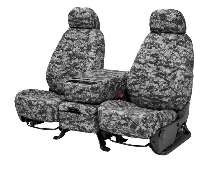CalTrend Front 40/20/40 Split Bench Camo Seat Covers for 2019-2023 Chevy/GMC Silverado|Sierra 1500-3500 - CV614-97KU Urban Insert and Trim
