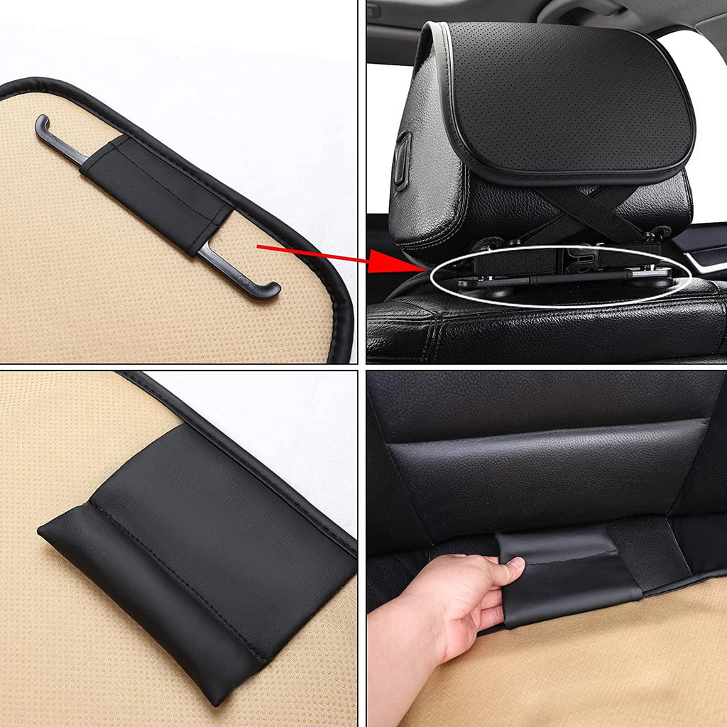 Coverado Front Seat Covers, Waterproof Leatheratte Car Seat Protector 2 Pieces, Protective Seat Cushions Universal Fit Most Vehicles, Sedans, SUVs, Trucks and Vans, Diamond Pattern