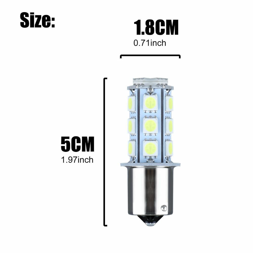 20 Pcs RV Interior LED Light Bulbs, EEEkit BA15S 1156 Bright 7506 1141 1003 13-SMD-5050 6000K, Pure White Replacement Lamps,for Car Rear Turn Signal Lights Interior RV Camper 12V