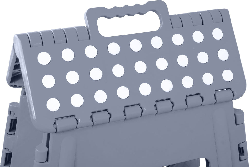 Home Folding Step Stool For Kids Adults 9" Heavy Duty Plastic Stool W/ Handle by Lexi Home