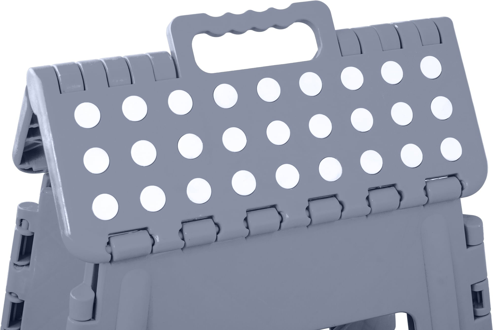 Home Folding Step Stool For Kids Adults 9" Heavy Duty Plastic Stool W/ Handle by Lexi Home