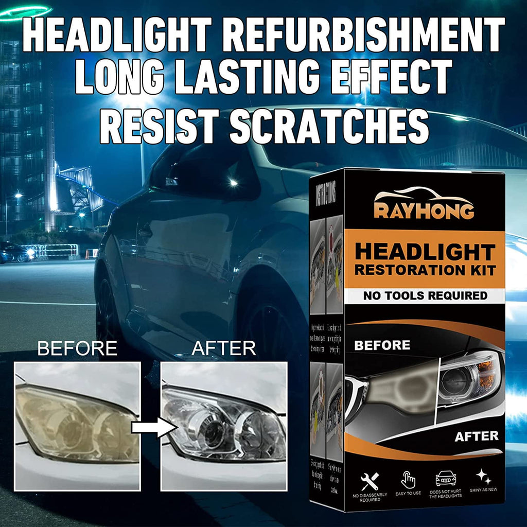 Restowipes Headlight Restoration Kit,Restowipes Headlight Restore Cleaning Wipes,Polish Headlights Lens Restore Cleaner DIY Polishing,Headlight Cleaner Restoration Kit for Car