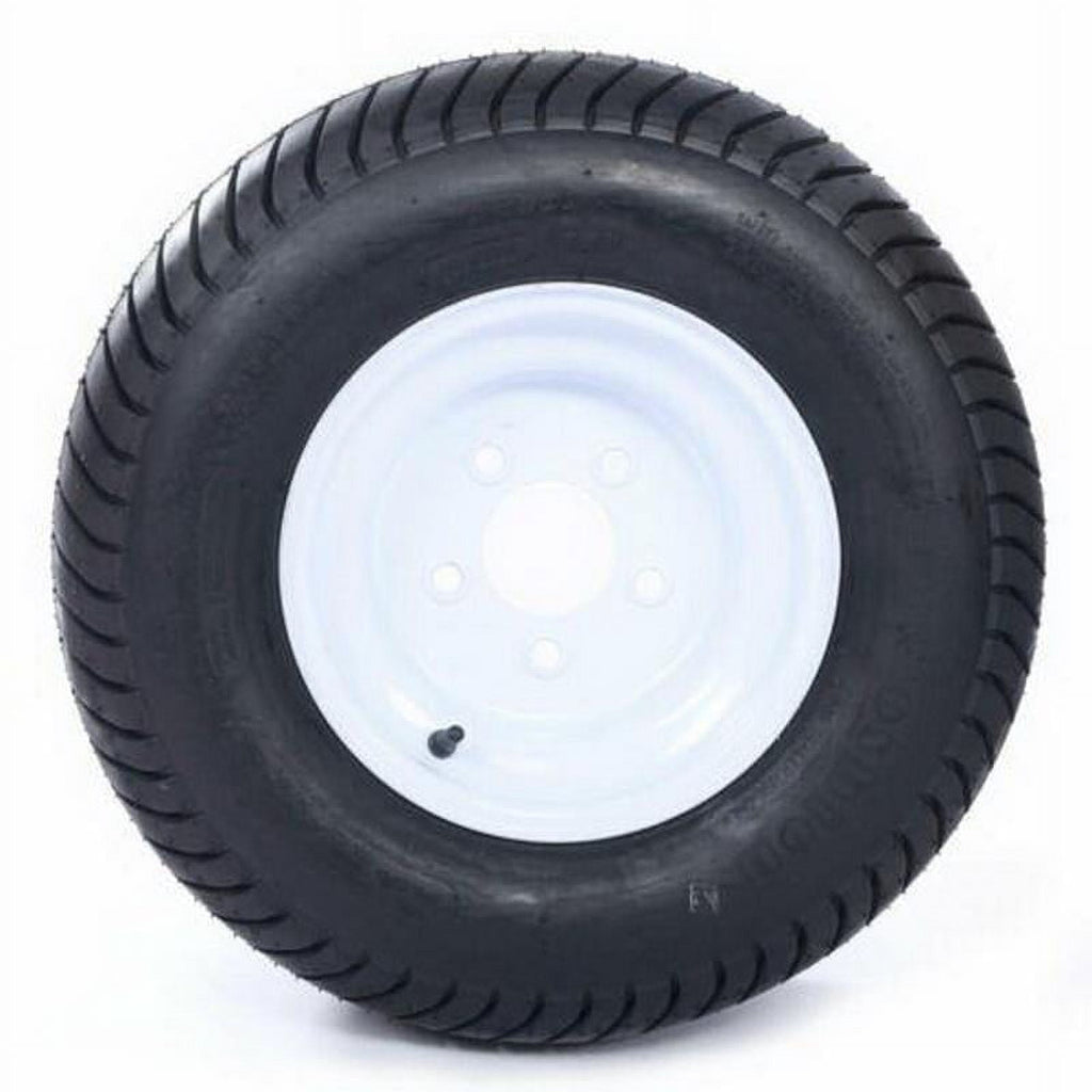 Ktaxon 2* 20.5x8.0-10 LRC Bias Trailer Tires on 5 Lug White Wheels 205/65-10