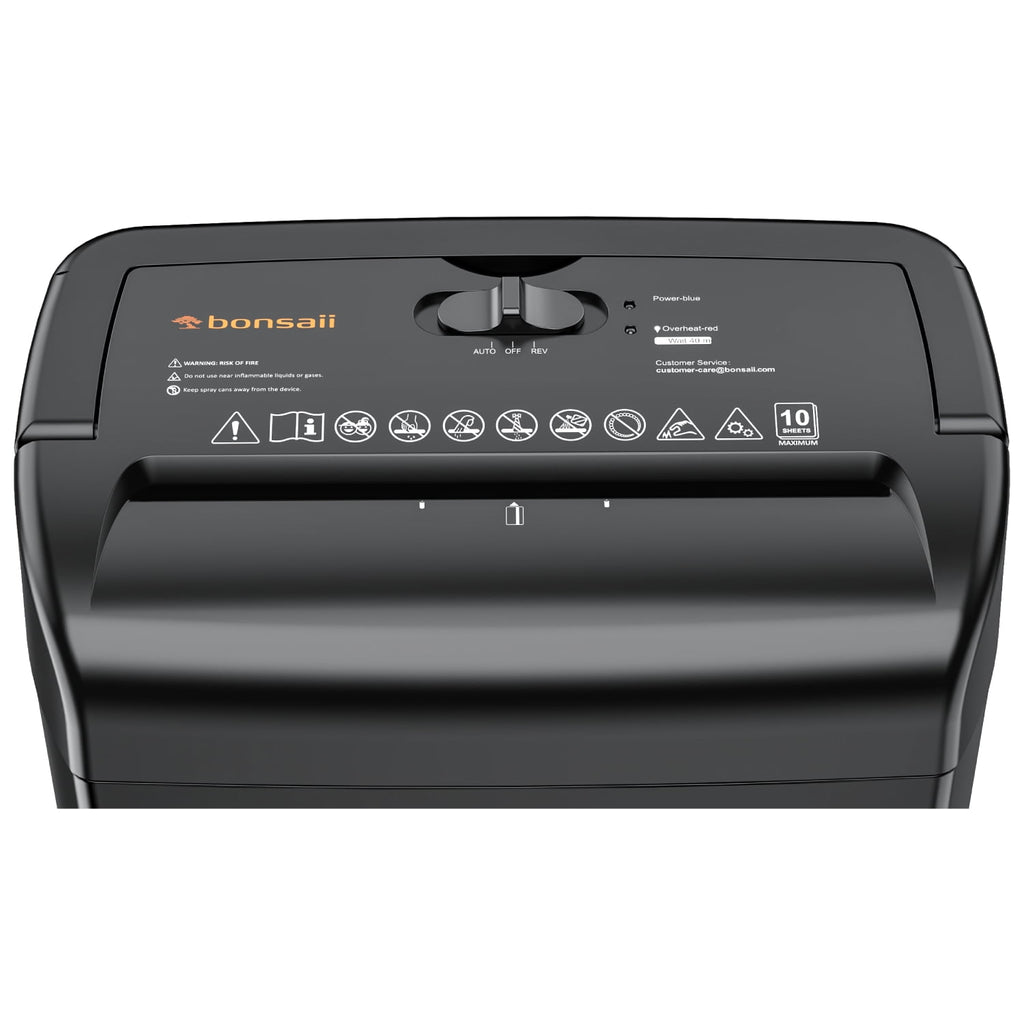 Paper Shredder 10-Sheet Cross Cut Shredder with 5.3 Gallons Wastebasket