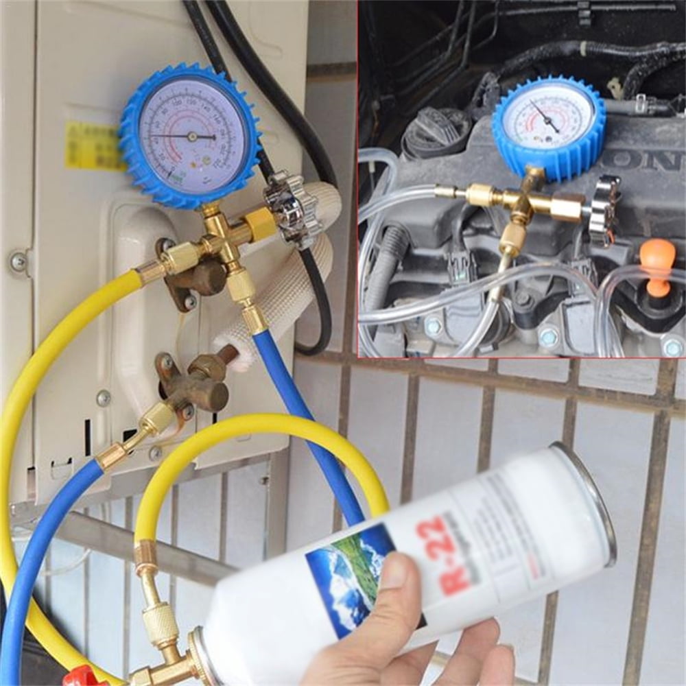 Virwir R22 R13 4A R4 10A Refrigerant Household Car Air Conditioning Fluoride Adding Tool Kit Freon Common Cool Gas Meter Car Air Conditioning Freon Common Cool Gas Meter