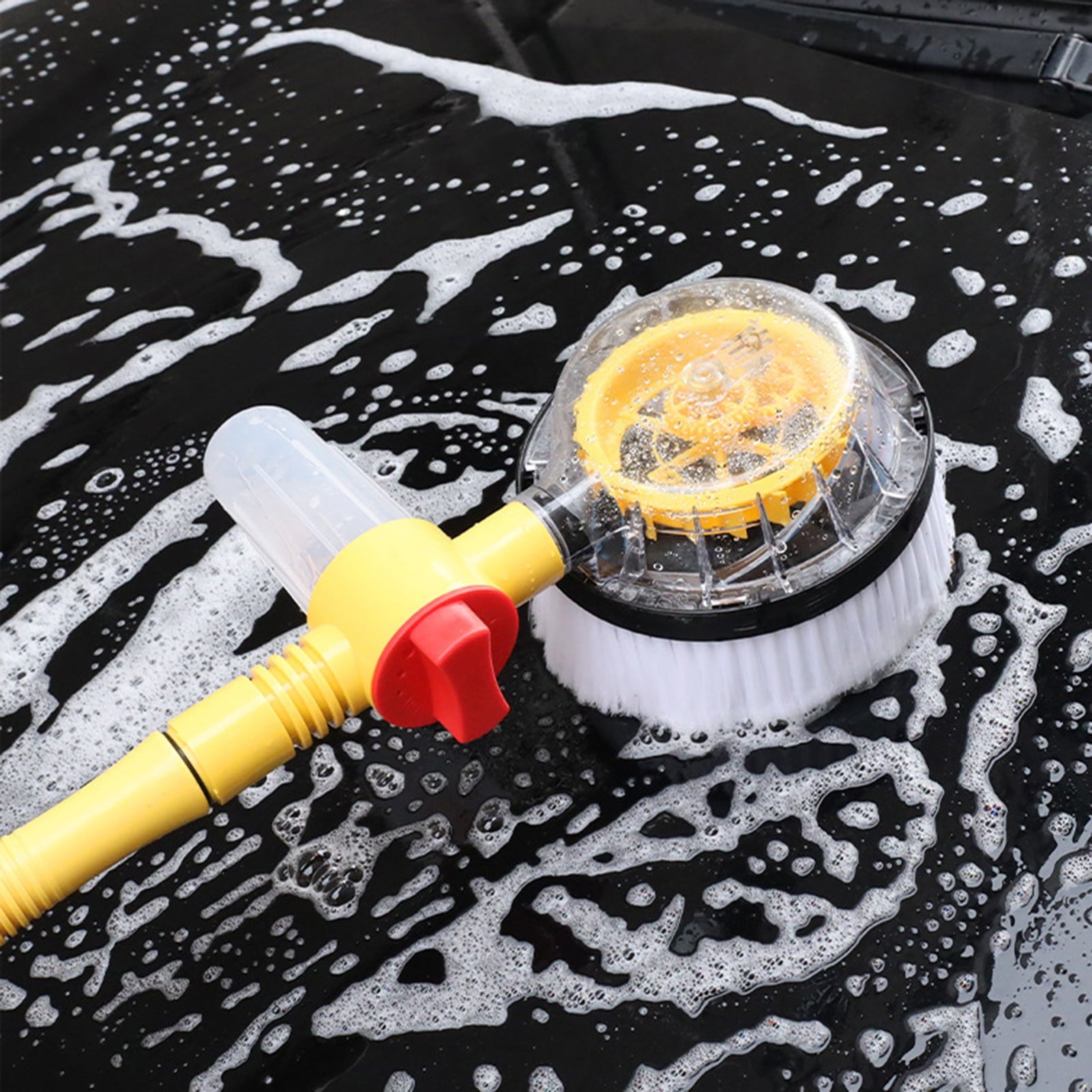 Eccomum Car Wash Brush, Car Cleaning Kit, 360° Spin Car Wash Mop, High-pressure Foam Car Cleaning Brush, Detachable & Extendable Scrub Brush, For Car Home Cleaning & Garden Use
