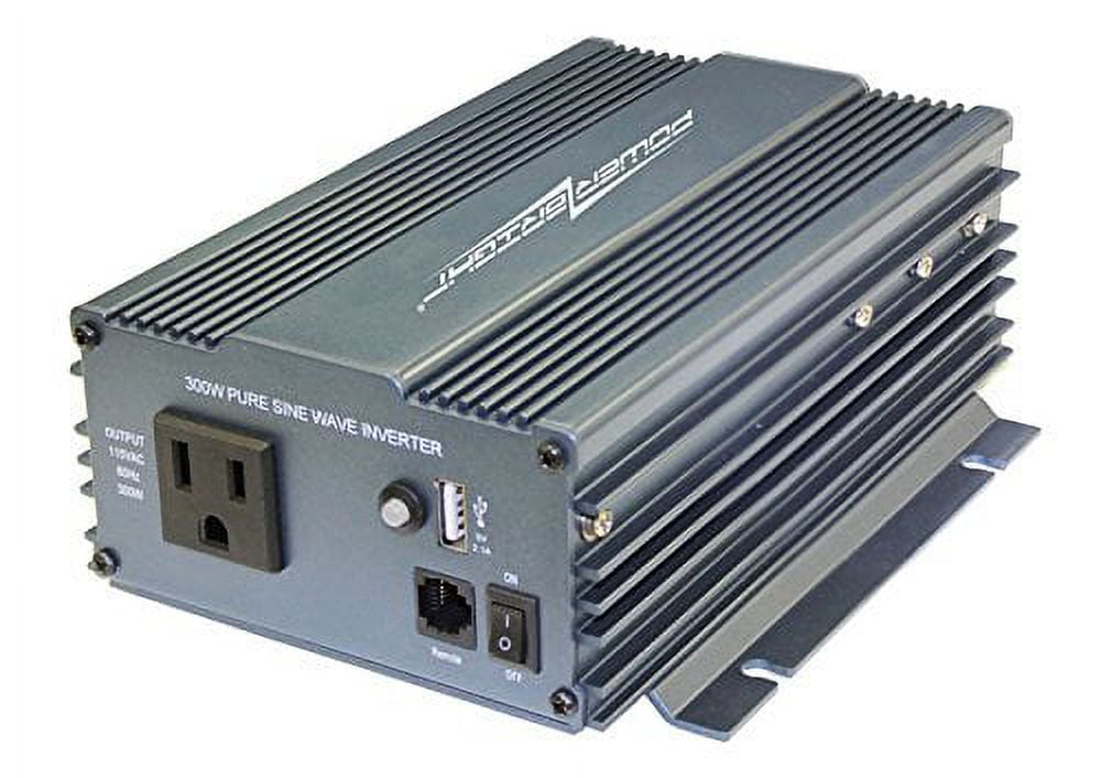 Power Bright APS300U-12 Pure Sine Power Inverter 300 Watt continuous / 500 watt Peak 12 Volt DC To 120 Volt AC w/ USB Charging Port