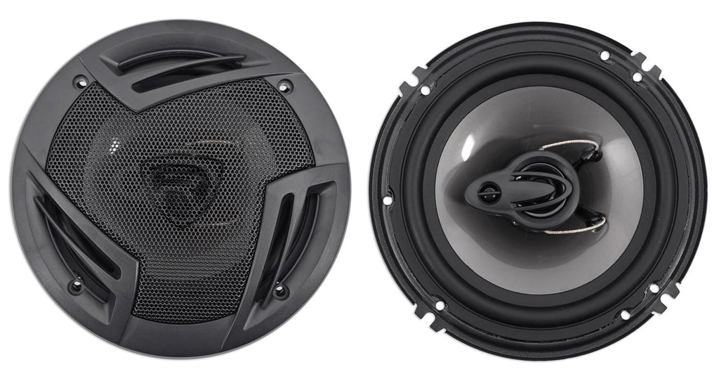 Pair Rockville RV65.2C 6.5" Component Speakers+6.5" Coaxial+4-Ch Amplifier+Wires