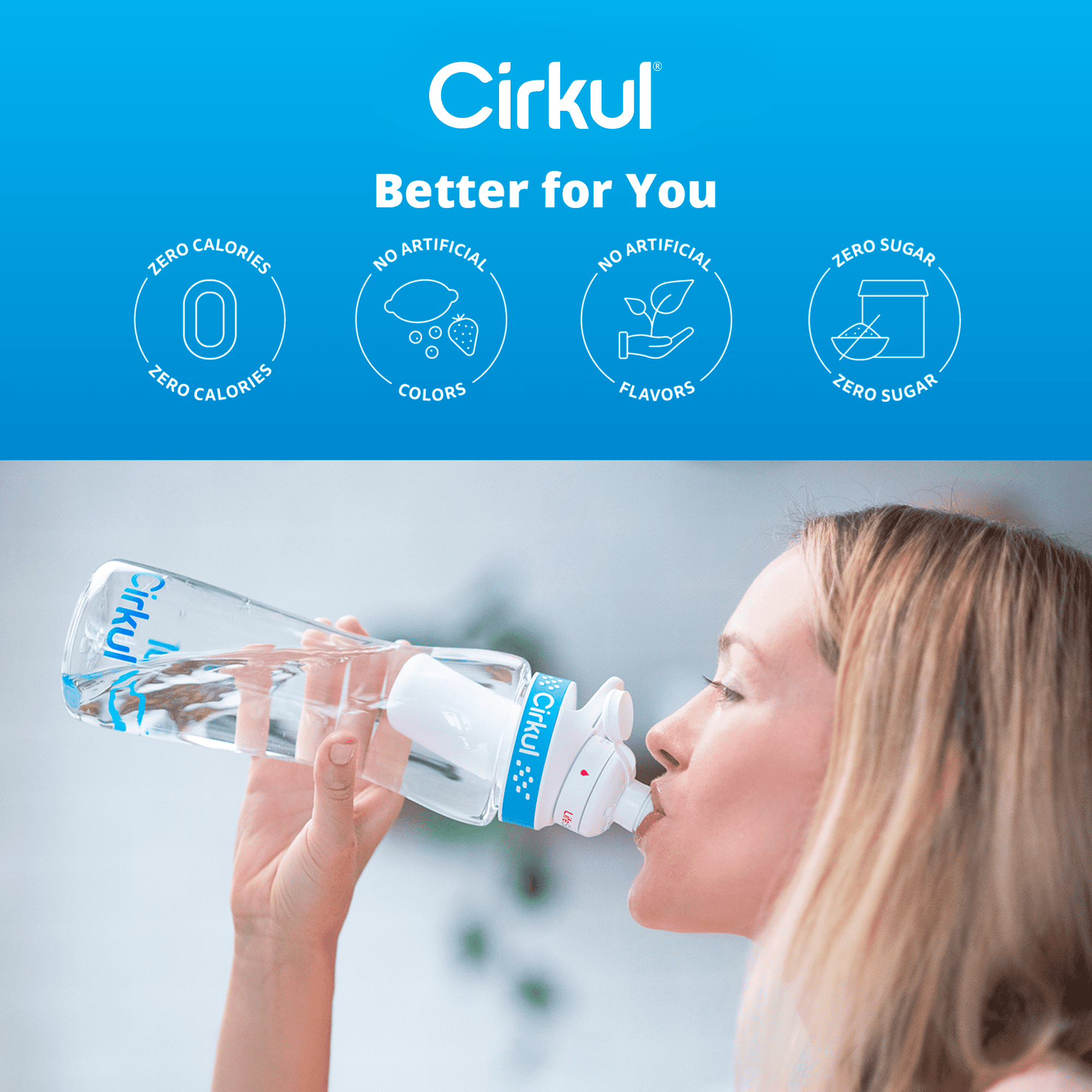 Cirkul GoSip Blue Raspberry Flavor Cartridge, Drink Mix, 1-Pack