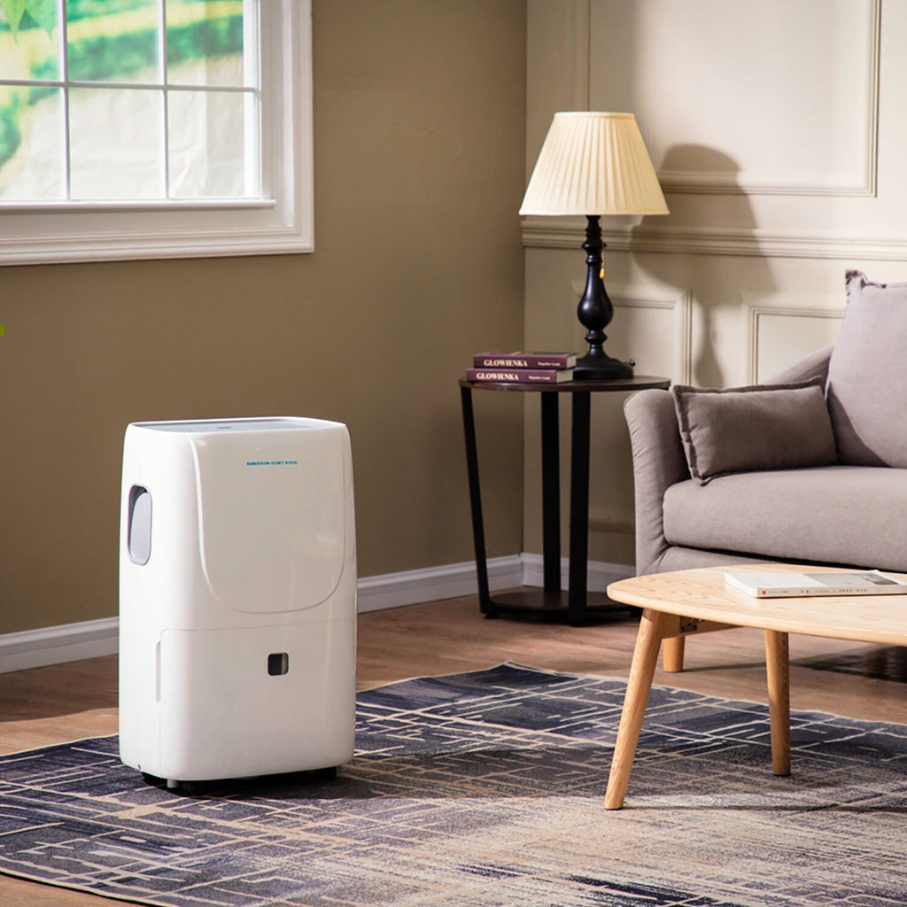 Emerson Quiet Kool 20 Pint Smart Dehumidifier in White with Wi-Fi, Voice Control