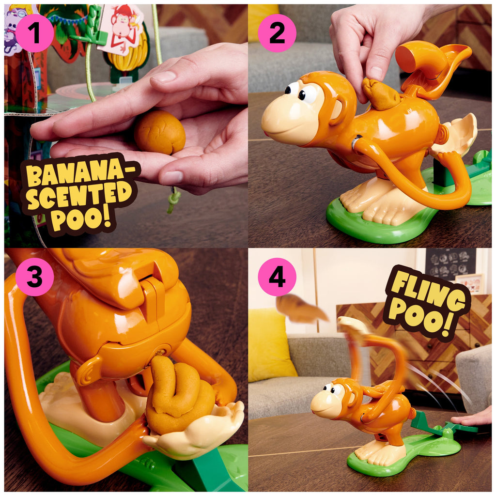 Monkey See Monkey Poo Game with Banana-Scented Fake Poop for Kids 4+