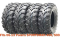 Set 4 WANDA ATV tires 25x8-12 & 25x11-12 for 06-13 Polaris SPORTSMAN 450/500
