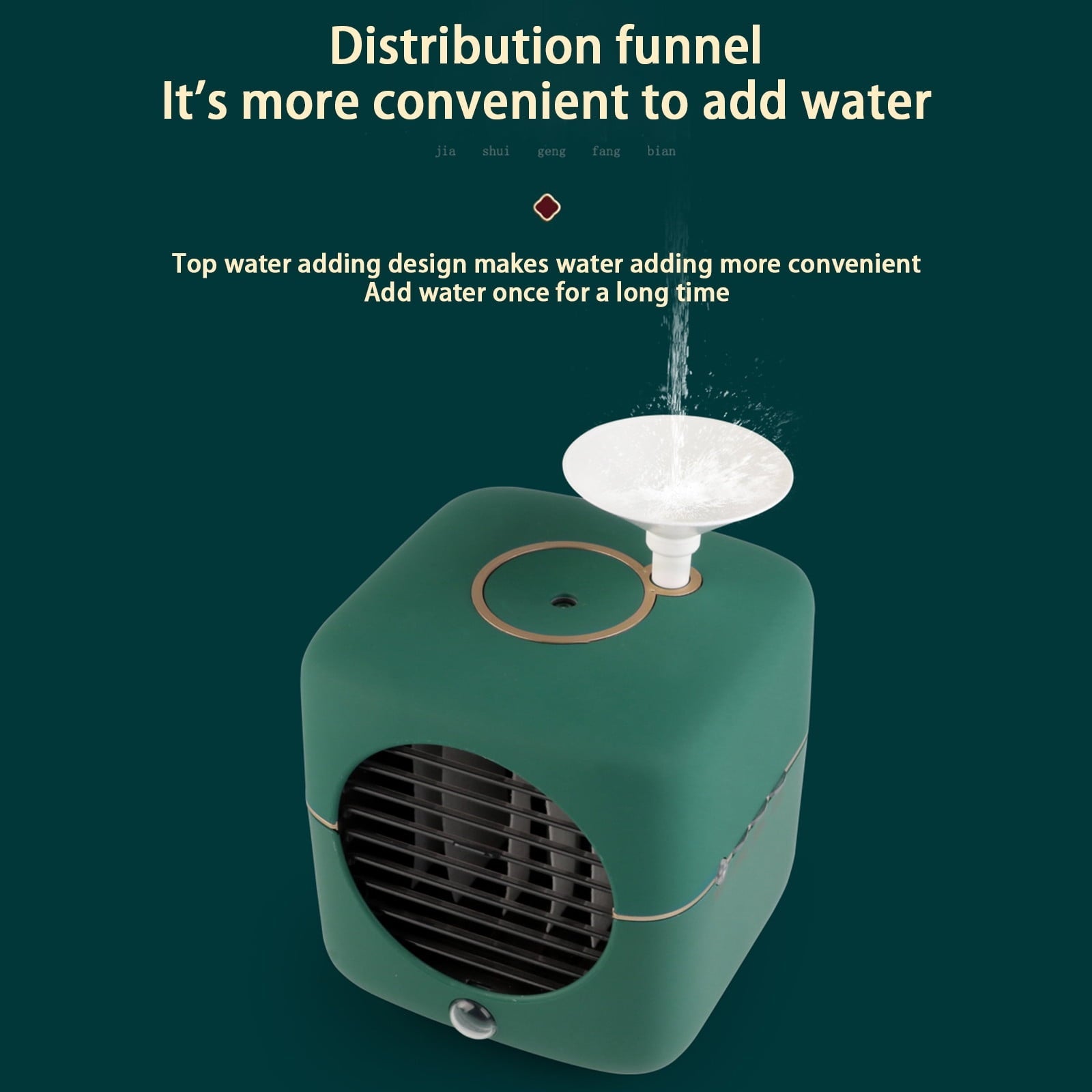SDJMa Portable Air Conditioner, 3-IN-1 Evaporative Air Cooler with 150ml Water Tank, Rechargable Battery Operated Fan, Adjustable 4-Speed Mini Desk Fan with USB for Room/Office/Camping