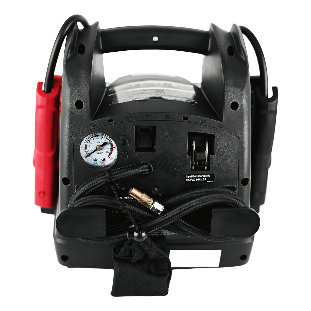Schumacher SJ1583 Portable Power Station and 800 Peak Amp Jump Starter – 150-PSI Air Compressor – Works with Apple, Samsung, and Android Devices