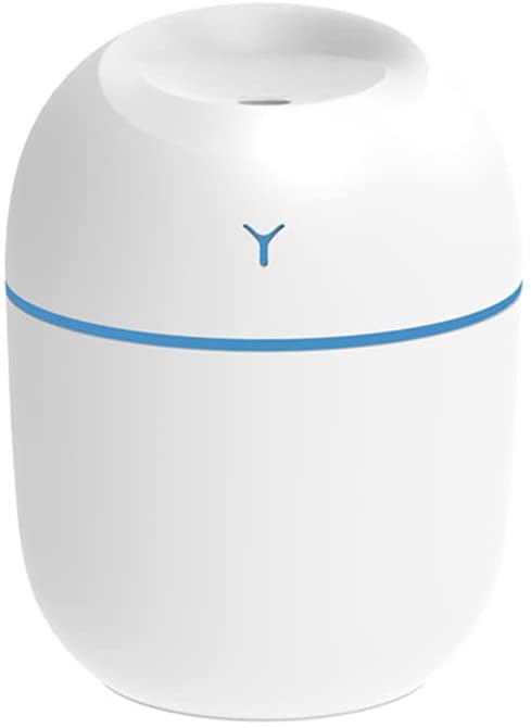 Mini Humidifier, 220ml Small Cool Mist Humidifier, USB Personal Desktop Humidifier for Baby Bedroom Travel Office Home, Auto Shut-Off, 2 Mist Modes, Super Quiet