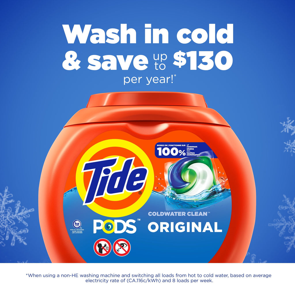Tide Pods Laundry Detergent Soap Packs, Original Scent, 76 Ct