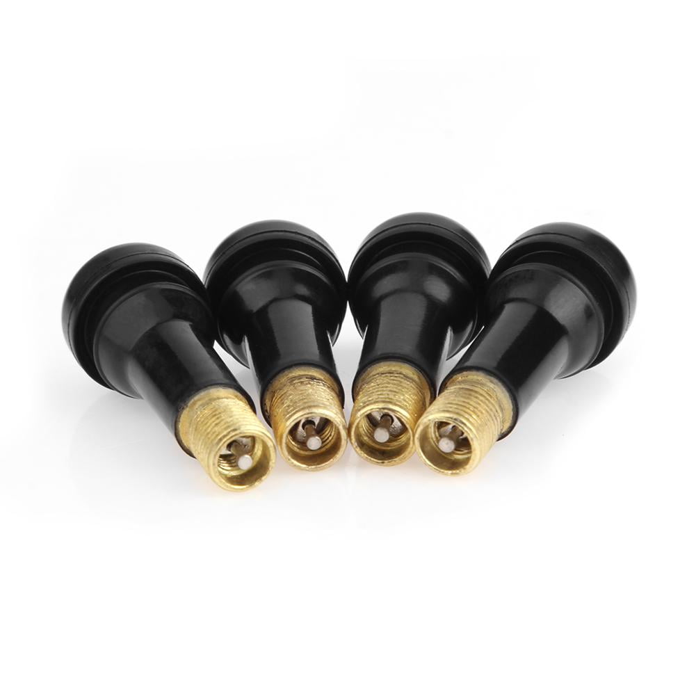 Chinatera 4pcs TR438 Snap-in Rubber Tubeless Tire Car Wheel Tyre Valves with Dust Cap