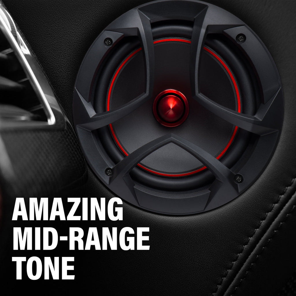 Sound Storm Laboratories CG65C Charge Series 6.5 Inch Car Audio Component Door Speakers - 350 Watts Max, 2 Way, Full Range, Hook Up To Stereo and Amplifier, Tweeters