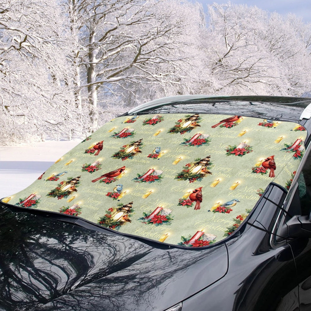 HOTYD Christmas Car Windshield Snow Covers Aluminum Film Material Waterproof Corrosion-Resistant Trucks SUVs Auto Vehicl 55.9x37.7 inches