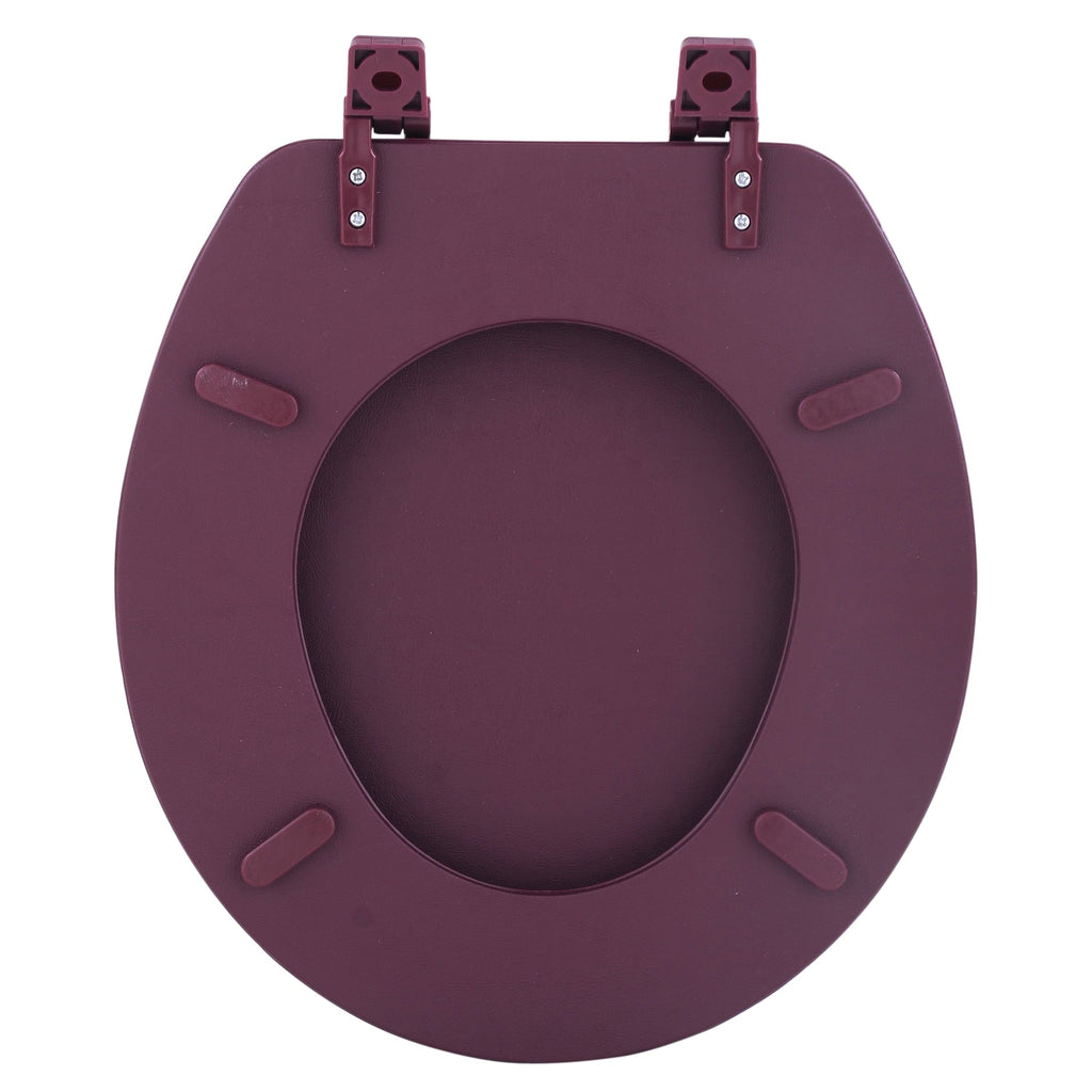 Achim Fantasia 17" Soft Standard Vinyl Toilet Seat, One Size Fits All, Burgundy