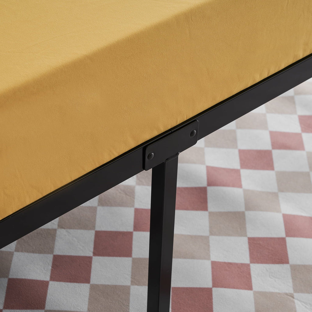 UBesGoo Metal Platform Bed Frame, 18 Inches High, King, Black