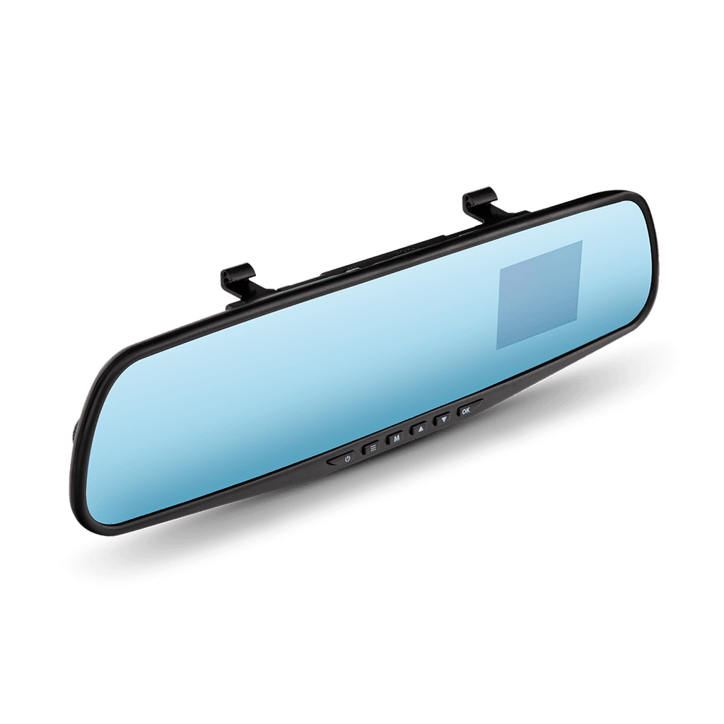 YADA 720P Mirror Roadcam, Add-on Rear View Mirror & HD Dash Cam 2-in-1, 2.4" LCD Monitor