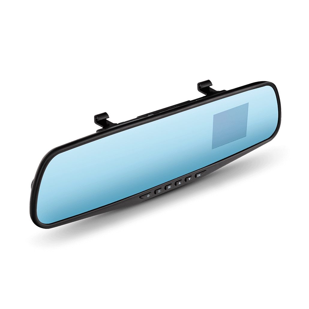 YADA 720P Mirror Roadcam, Add-on Rear View Mirror & HD Dash Cam 2-in-1, 2.4" LCD Monitor