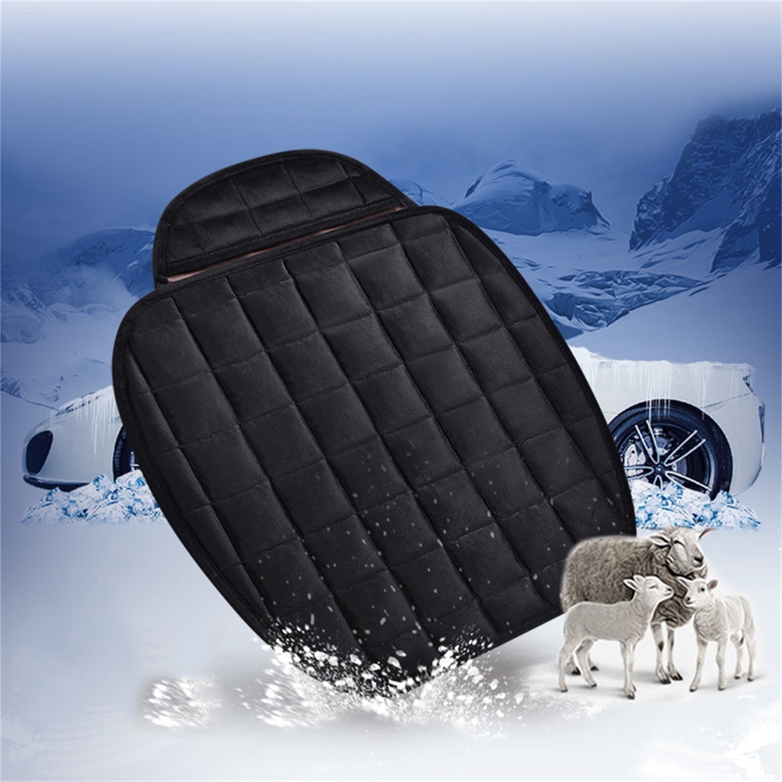 aoksee Car Interior Accessories, 1pc Car Seat Cushion, Premium Comfort Memory Silk Wadding, Non-Slip Rubber Bottom With Storage Pouch, Car Seat Pad Universal