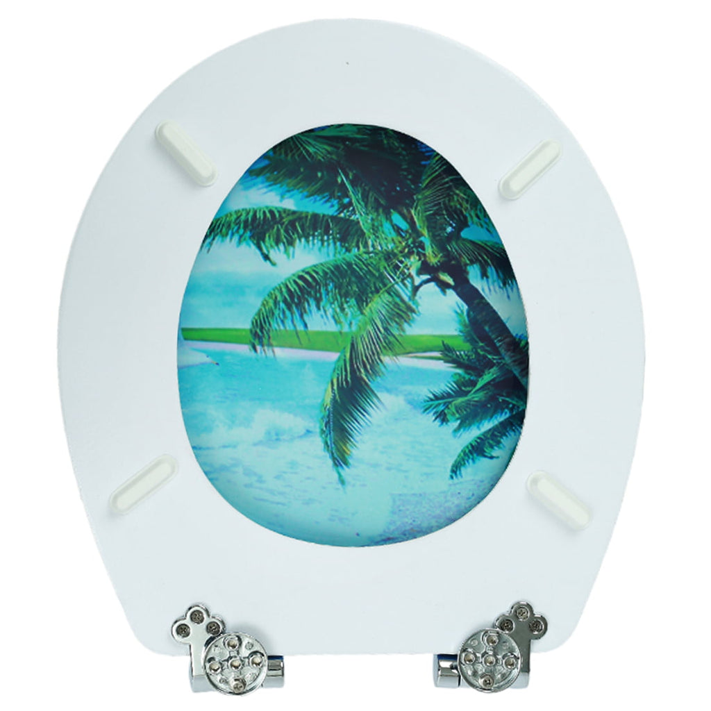 Nastarki Round Toilet Seat, Slow Close Wood Toilet Seats, Wooden Toilet Seats with Strong Alloy Hinges