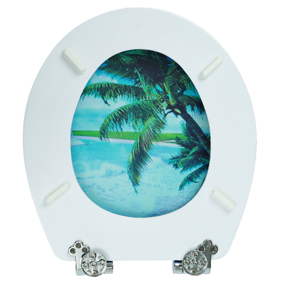 Nastarki Round Toilet Seat, Slow Close Wood Toilet Seats, Wooden Toilet Seats with Strong Alloy Hinges